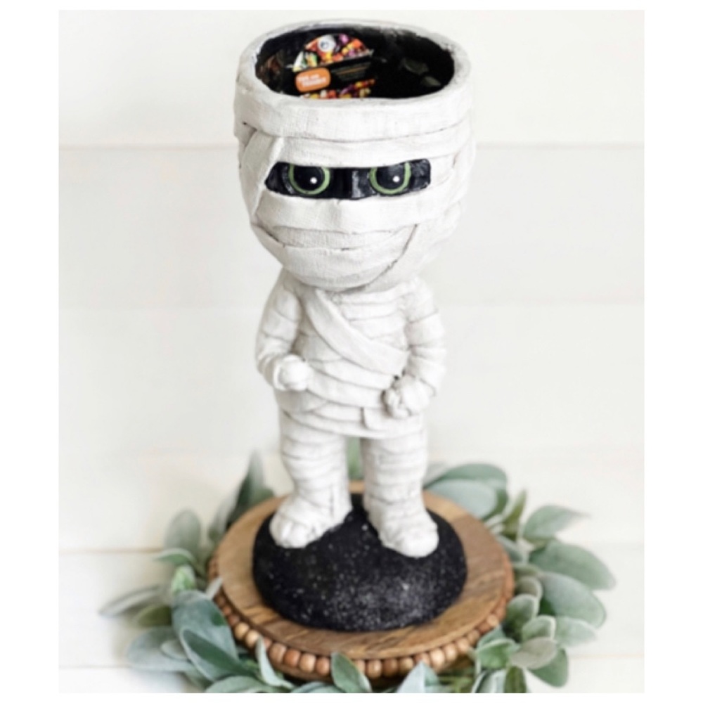 NEW Ghoul & Goblin Melvin the Mummy Halloween Candy Bowl